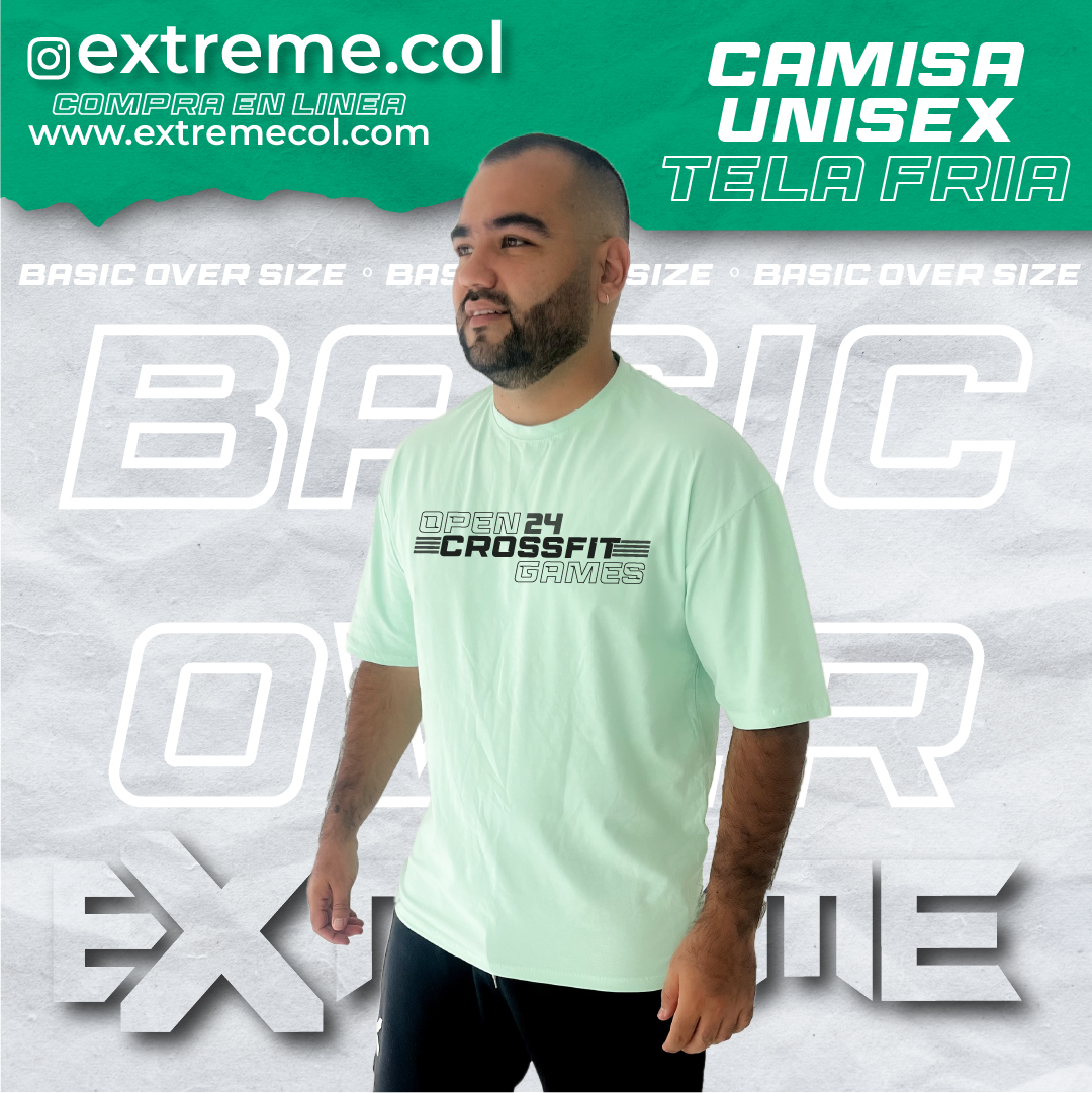 Camisa Basica OverSize - Verde menta